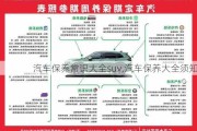 汽车保养常识大全suv,汽车保养大全须知