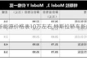 特斯拉新能源价格表10万左右,特斯拉轿车新能源价格多少