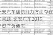 长安汽车偿债能力方面存在的问题-长安汽车2019年资产负债表