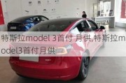 特斯拉model 3首付 月供,特斯拉model3首付月供