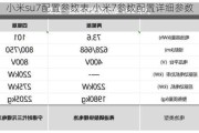 小米su7配置参数表,小米7参数配置详细参数