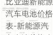 比亚迪新能源汽车电池价格表-新能源汽车电池价格表