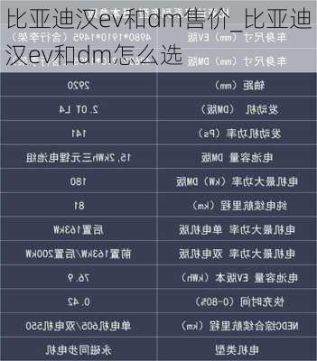 比亚迪汉ev和dm售价_比亚迪汉ev和dm怎么选