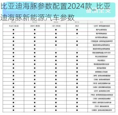 比亚迪海豚参数配置2024款_比亚迪海豚新能源汽车参数