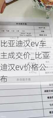 比亚迪汉ev车主成交价_比亚迪汉ev价格公布