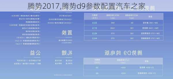 腾势2017,腾势d9参数配置汽车之家