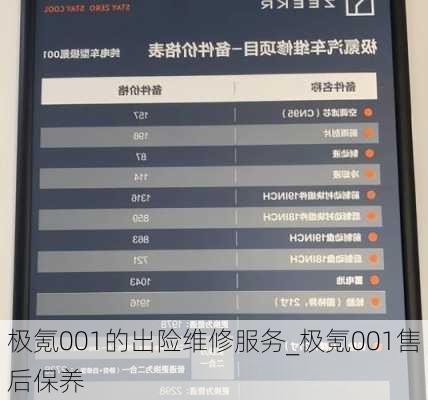 极氪001的出险维修服务_极氪001售后保养