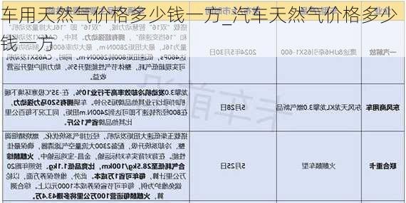 车用天然气价格多少钱一方_汽车天然气价格多少钱一方