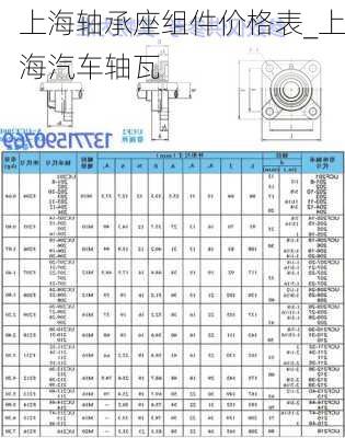 上海轴承座组件价格表_上海汽车轴瓦