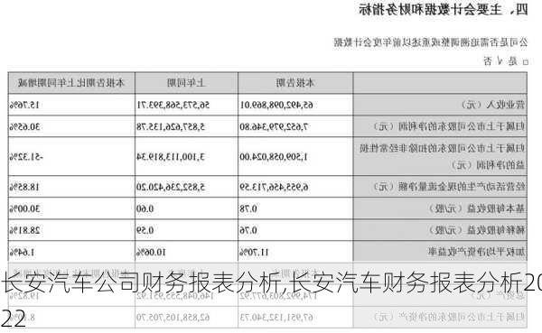 长安汽车公司财务报表分析,长安汽车财务报表分析2022