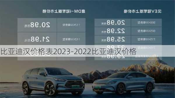 比亚迪汉价格表2023-2022比亚迪汉价格