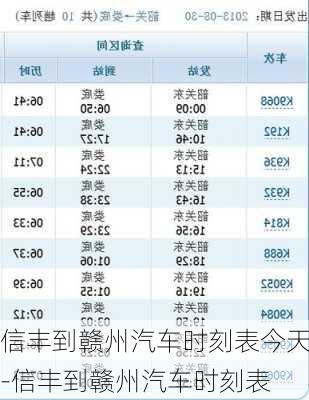 信丰到赣州汽车时刻表今天-信丰到赣州汽车时刻表