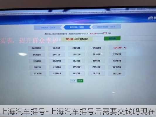 上海汽车摇号-上海汽车摇号后需要交钱吗现在