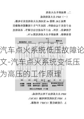 汽车点火系统低压故障论文-汽车点火系统变低压为高压的工作原理