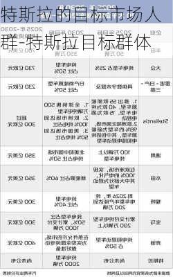 特斯拉的目标市场人群-特斯拉目标群体