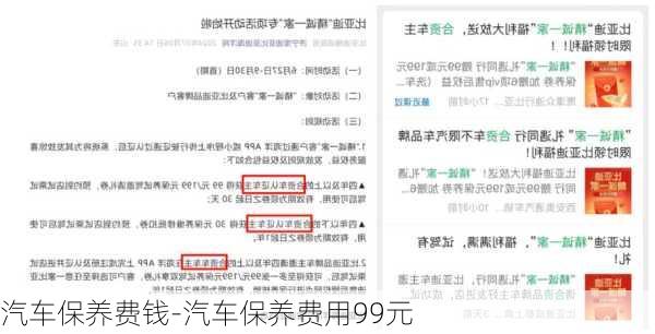 汽车保养费钱-汽车保养费用99元