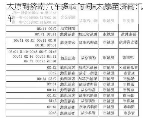 太原到济南汽车多长时间-太原至济南汽车