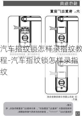 汽车指纹锁怎样录指纹教程-汽车指纹锁怎样录指纹