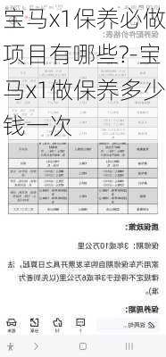 宝马x1保养必做项目有哪些?-宝马x1做保养多少钱一次