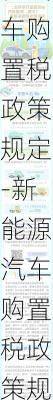 新能源汽车购置税政策规定-新能源汽车购置税政策规定是什么