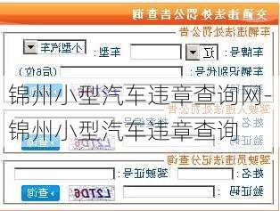 锦州小型汽车违章查询网-锦州小型汽车违章查询