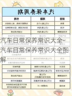 汽车日常保养常识大全-汽车日常保养常识大全图解