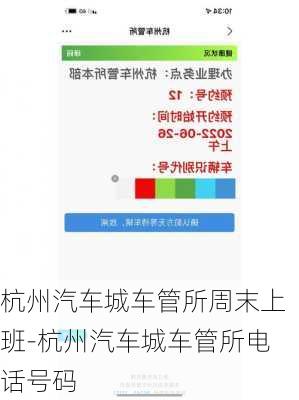 杭州汽车城车管所周末上班-杭州汽车城车管所电话号码