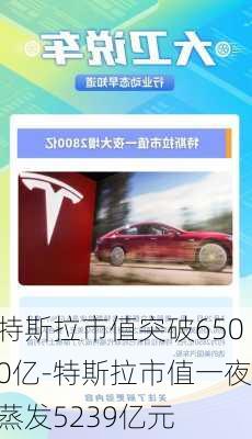 特斯拉市值突破6500亿-特斯拉市值一夜蒸发5239亿元