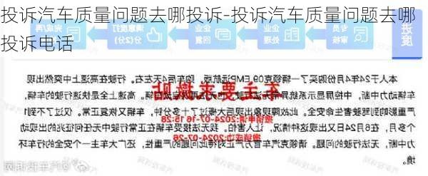 投诉汽车质量问题去哪投诉-投诉汽车质量问题去哪投诉电话