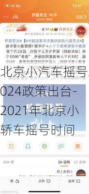 北京小汽车摇号2024政策出台-2021年北京小轿车摇号时间