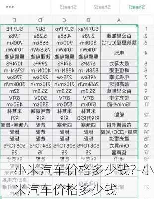 小米汽车价格多少钱?-小米汽车价格多少钱