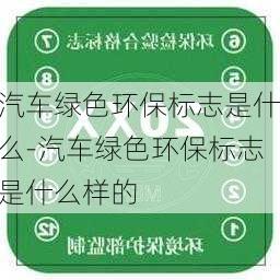 汽车绿色环保标志是什么-汽车绿色环保标志是什么样的