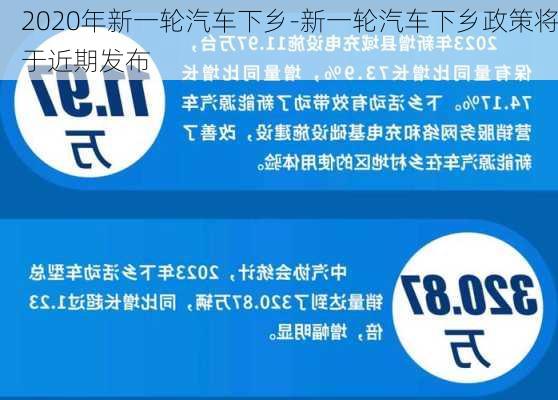 2020年新一轮汽车下乡-新一轮汽车下乡政策将于近期发布