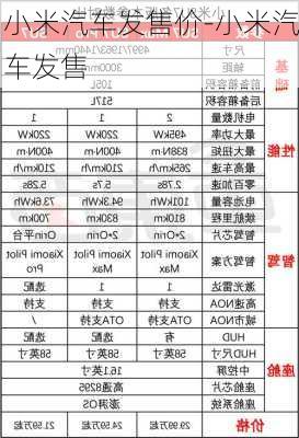 小米汽车发售价-小米汽车发售