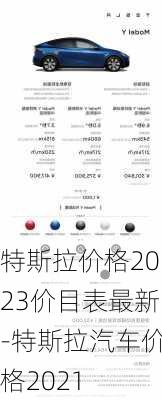 特斯拉价格2023价目表最新-特斯拉汽车价格2021