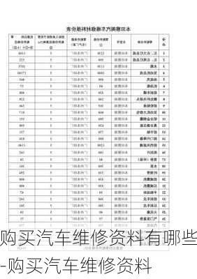 购买汽车维修资料有哪些-购买汽车维修资料