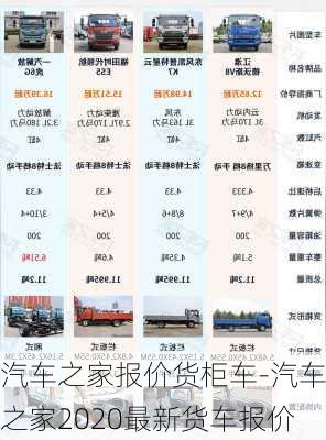 汽车之家报价货柜车-汽车之家2020最新货车报价