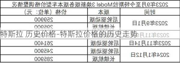 特斯拉 历史价格-特斯拉价格的历史走势