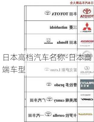 日本高档汽车名称-日本高端车型