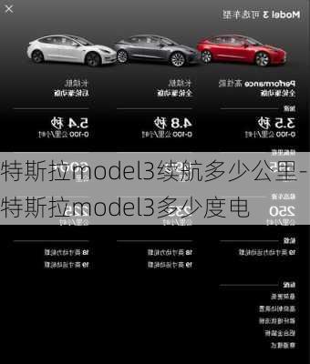 特斯拉model3续航多少公里-特斯拉model3多少度电