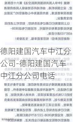 德阳建国汽车中江分公司-德阳建国汽车中江分公司电话