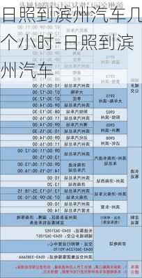 日照到滨州汽车几个小时-日照到滨州汽车