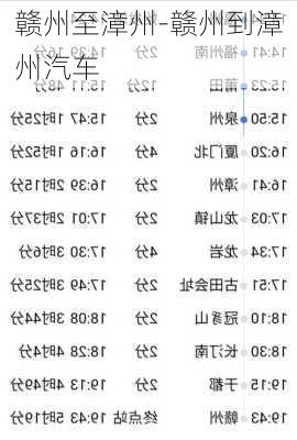 赣州至漳州-赣州到漳州汽车