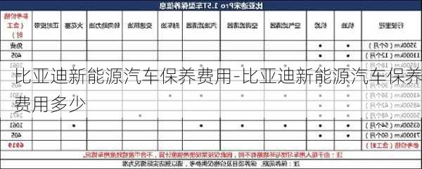 比亚迪新能源汽车保养费用-比亚迪新能源汽车保养费用多少