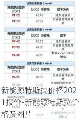 新能源特斯拉价格2021报价-新能源特斯拉价格及图片