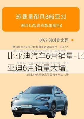 比亚迪汽车6月销量-比亚迪6月销量大增