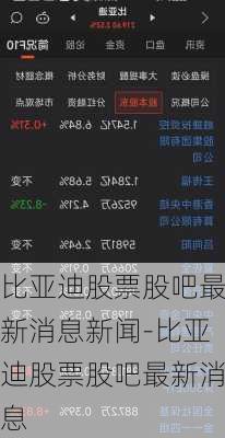 比亚迪股票股吧最新消息新闻-比亚迪股票股吧最新消息