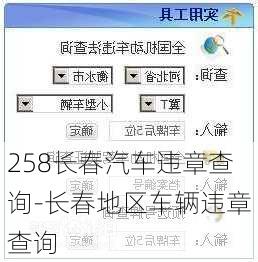 258长春汽车违章查询-长春地区车辆违章查询