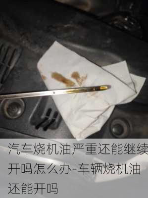 汽车烧机油严重还能继续开吗怎么办-车辆烧机油还能开吗