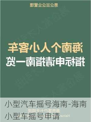 小型汽车摇号海南-海南小型车摇号申请